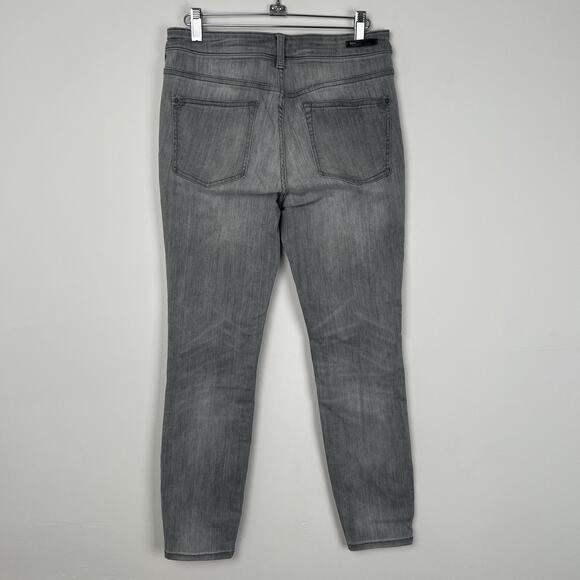 Anthropologie Sz 29 Pilcro Letterpress High Rise Skinny Jeans Stretch Light Gray - Picture 5 of 12